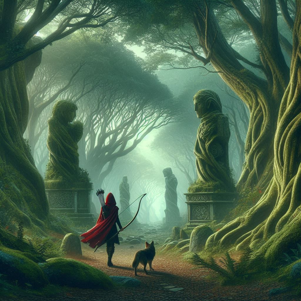 Hunting in a whimsical dark forest