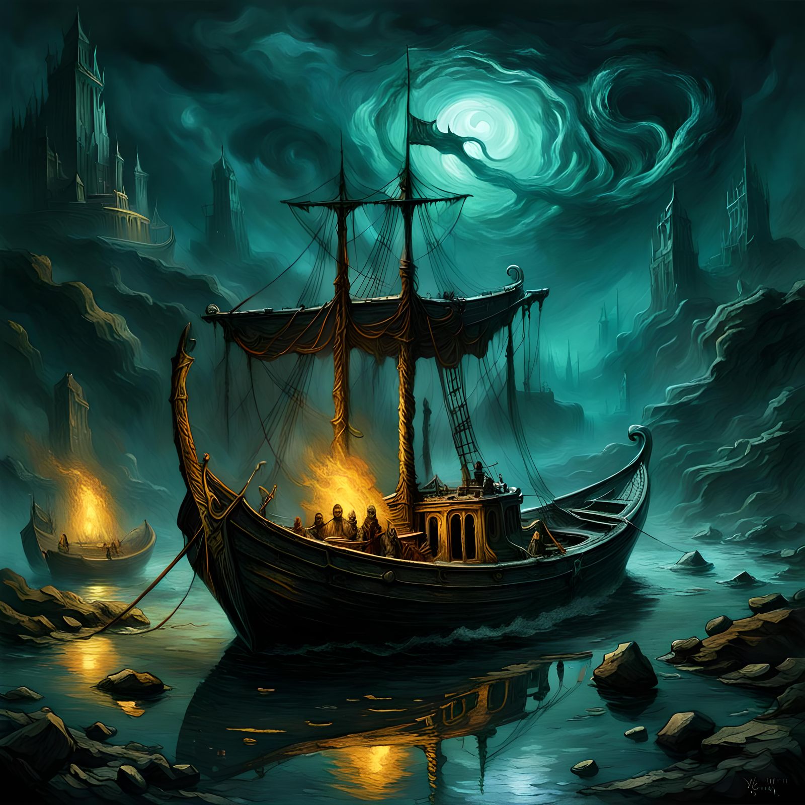 Odyssey crossing the Styx    by @URSAE