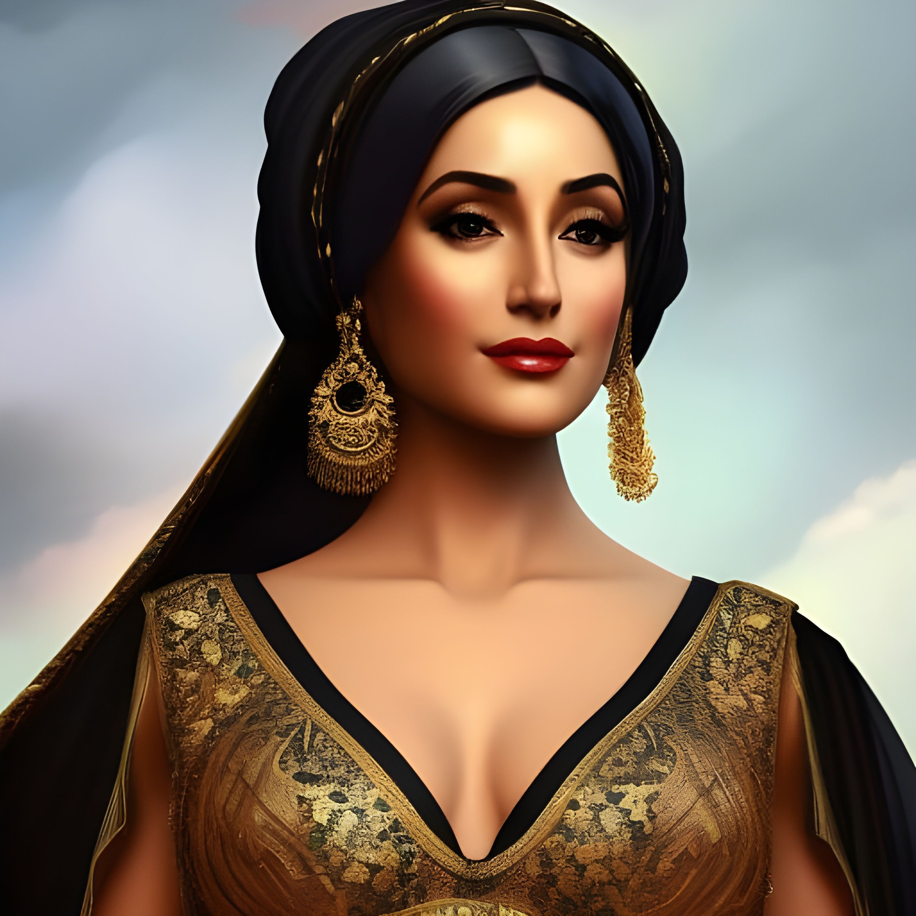 Gold and Black Dress - AI Generated Artwork - NightCafe Creator