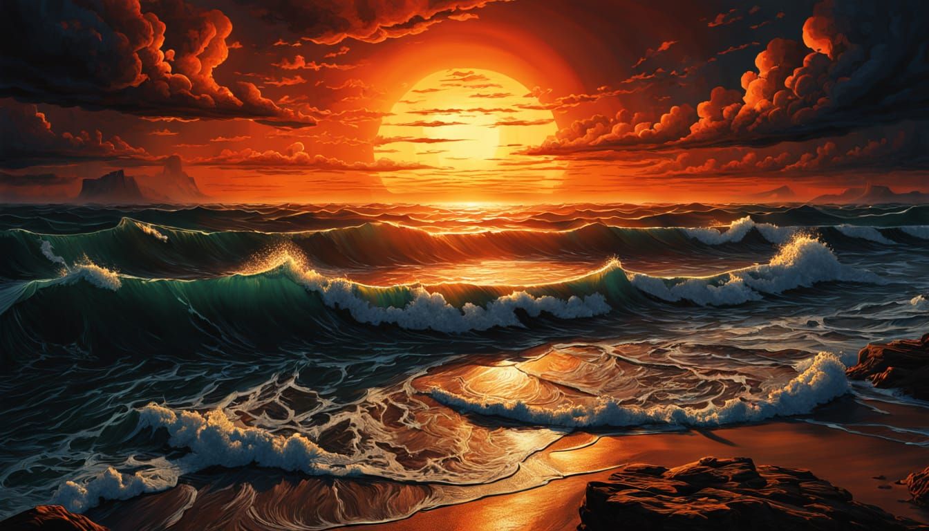 Apocalyptic Sunset  by @Textured Color