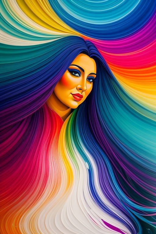 Chromatic Cascade Portrait