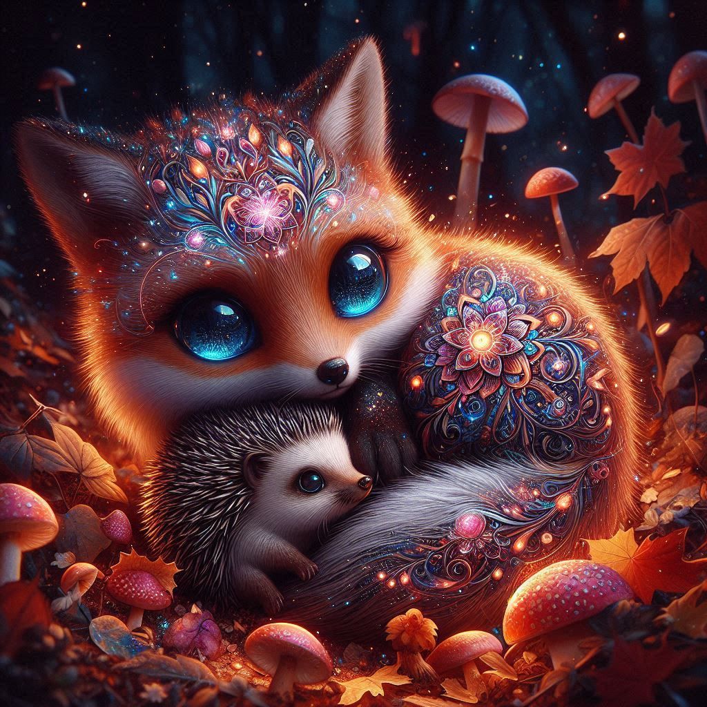 Fox and hedgehog