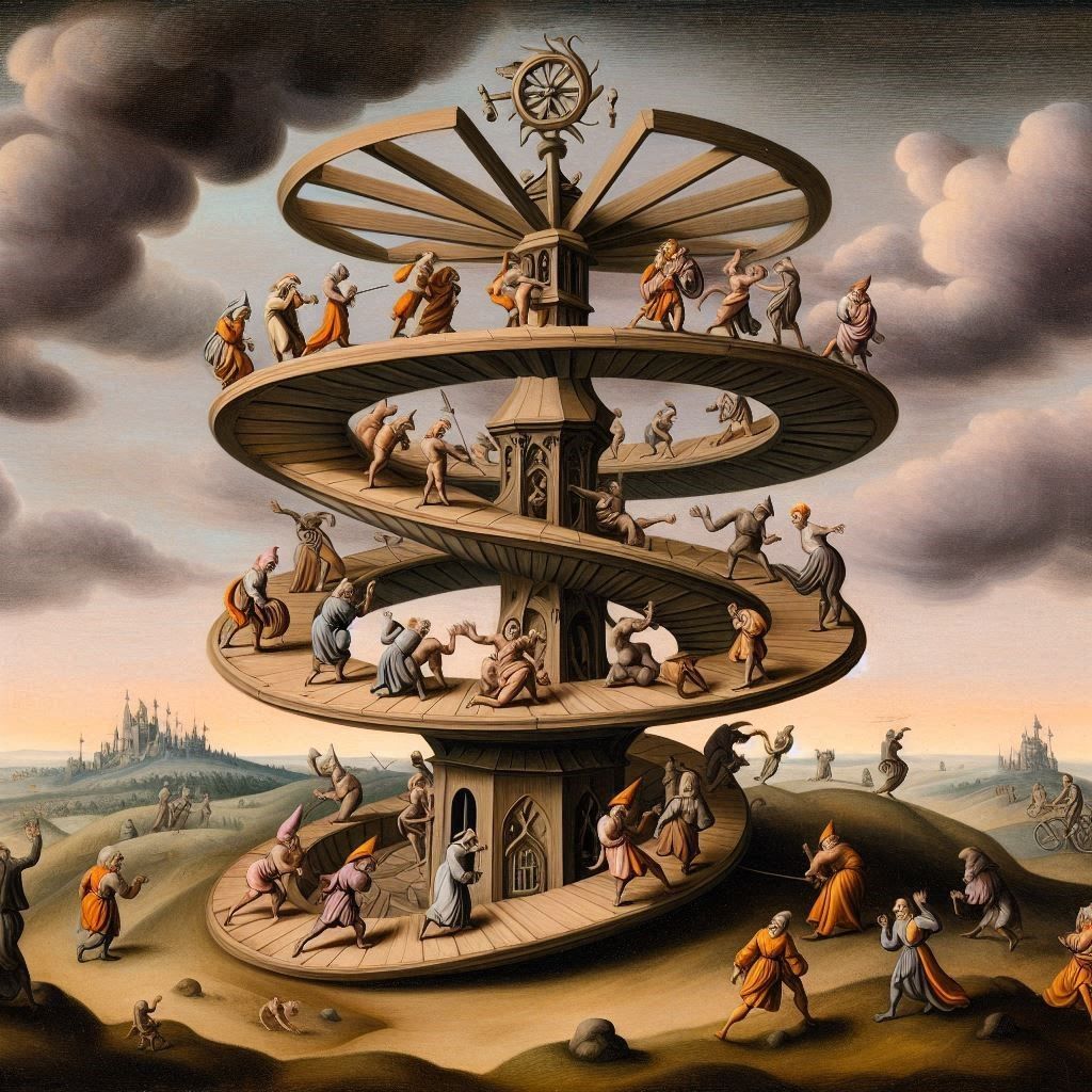 the endless whirligig of argument