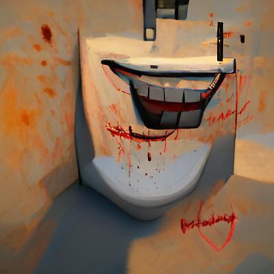 In the bathroom sink