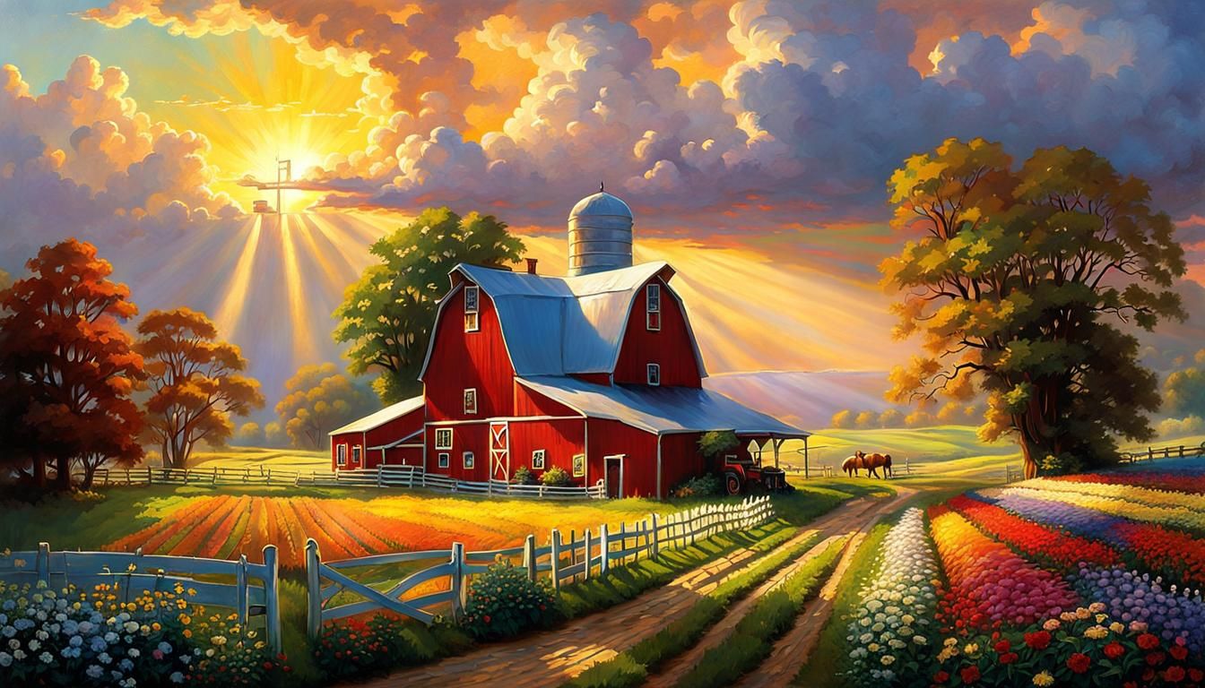 A wonderful morning on the little farm  by @undefined