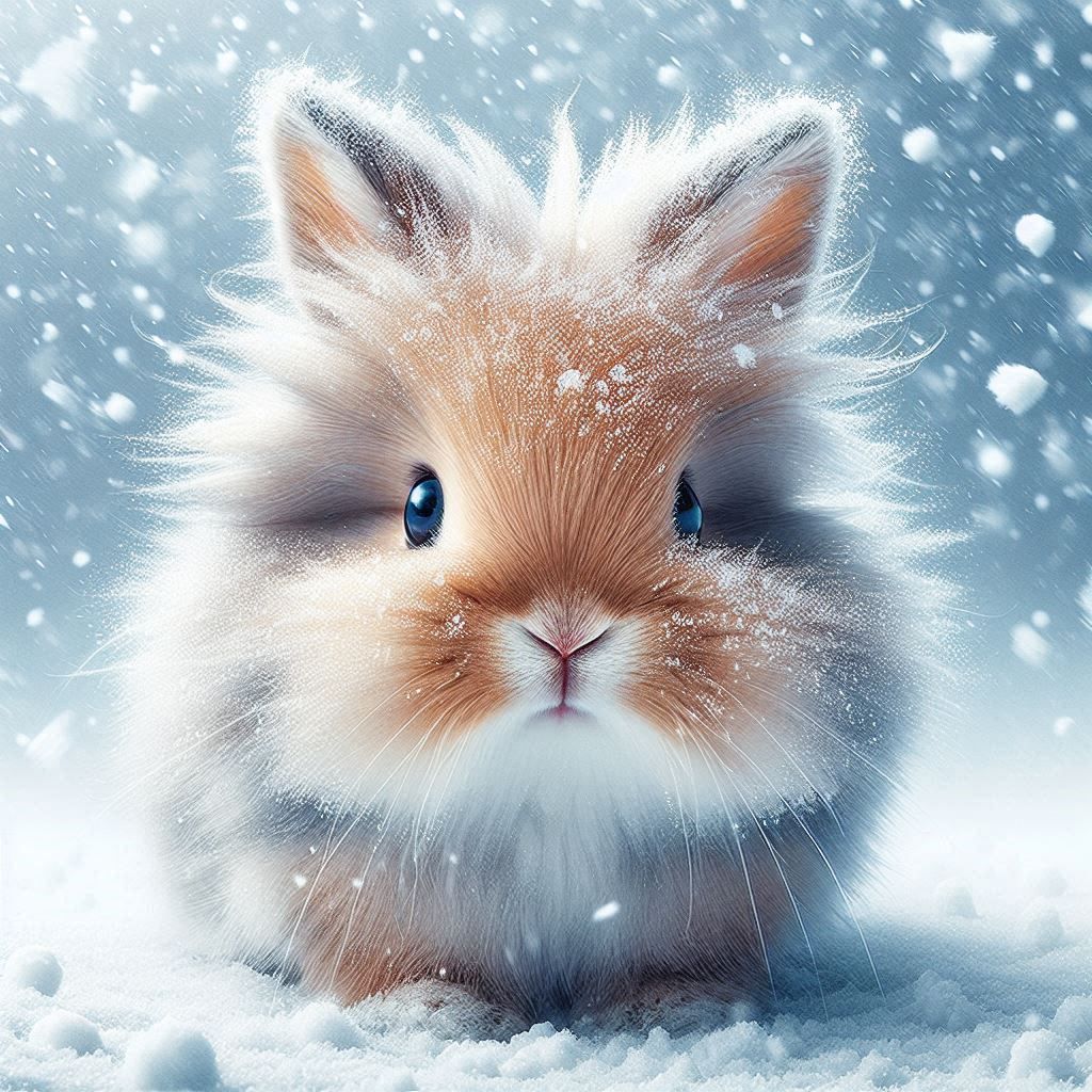 Cute Bunny in the Snow