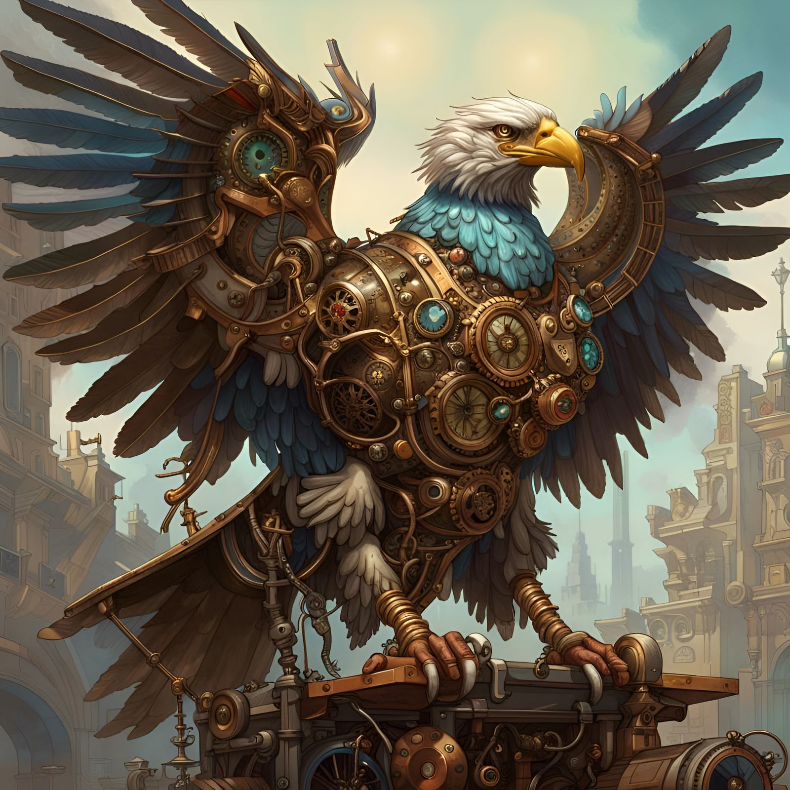 Mechanical Eagle  by @Kalendistrien