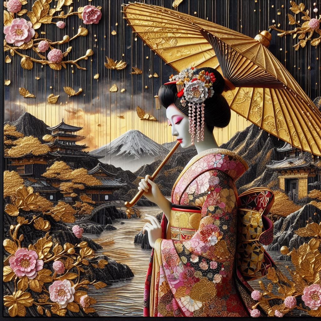 La geisha et la pluie d'or