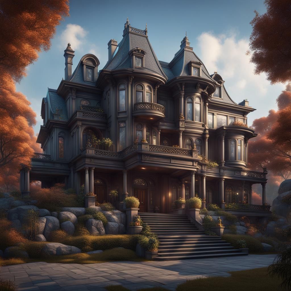 bloxburg mansion - AI Generated Artwork - NightCafe Creator