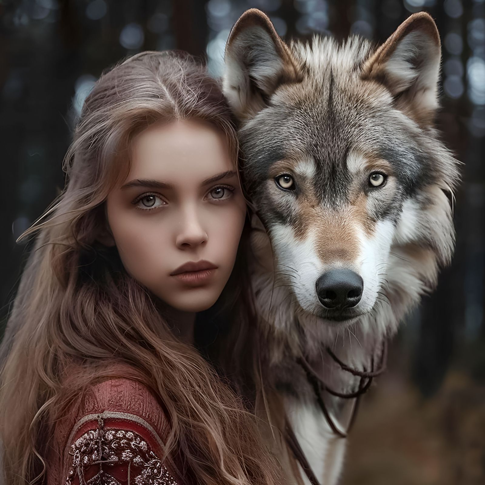 Dire Wolf Girl of Romania - AI Generated Artwork - NightCafe Creator