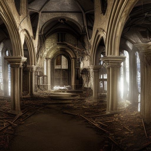 Ultra hyper photo realistic apparitions, spirits & ghosts fl...