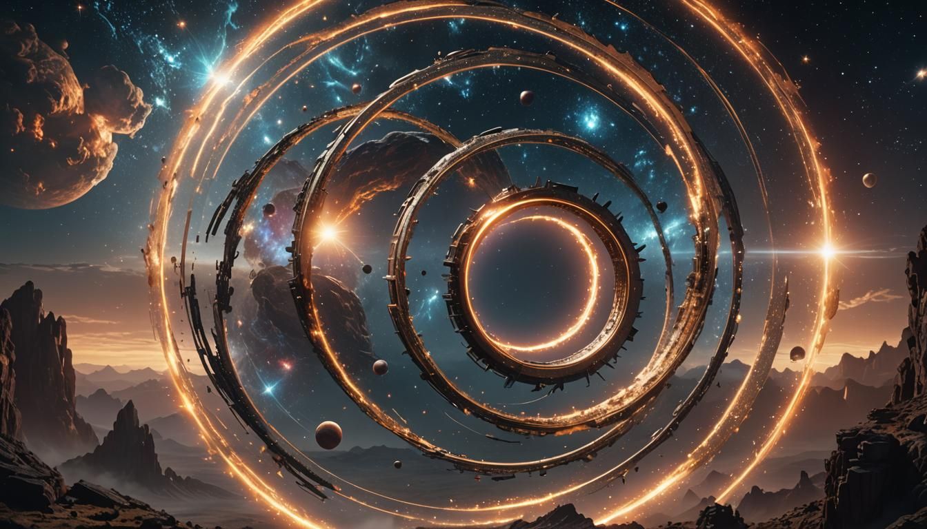 Cosmic Rings - AI Generated Artwork - NightCafe Creator