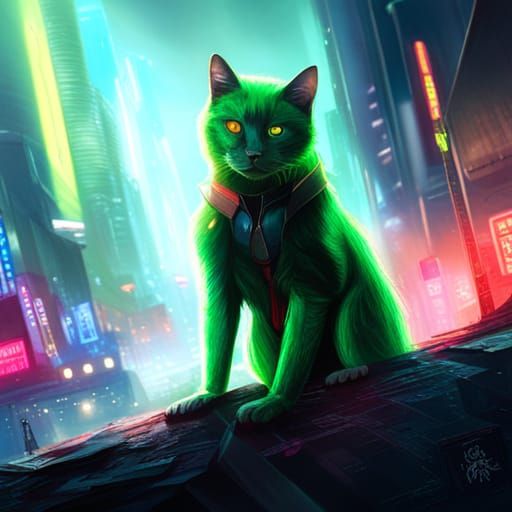 Cyber Stray - Ai Generated Artwork - Nightcafe Creator