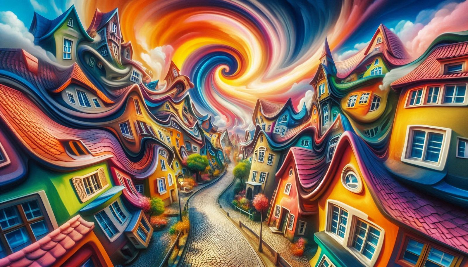 Twisted view of the town