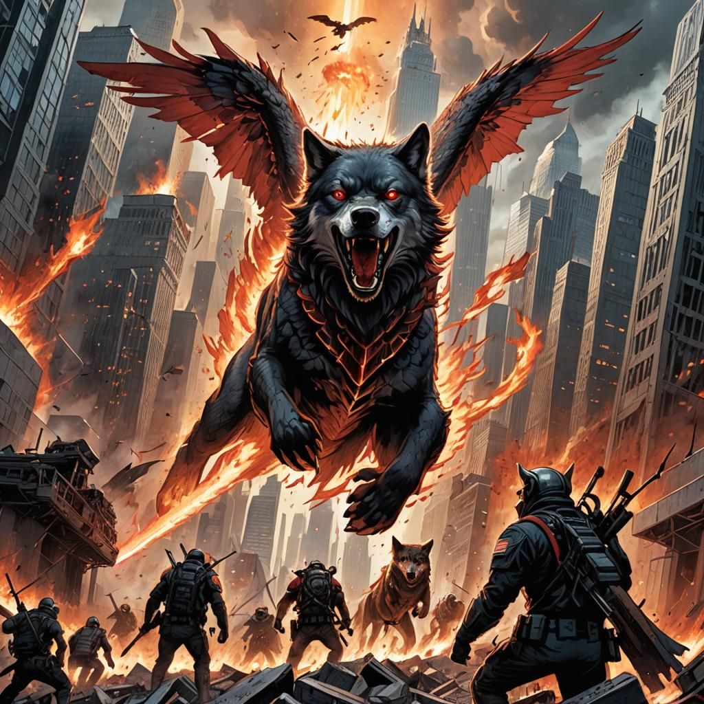 They destroy the twin towers in a battle with airplanes with...
