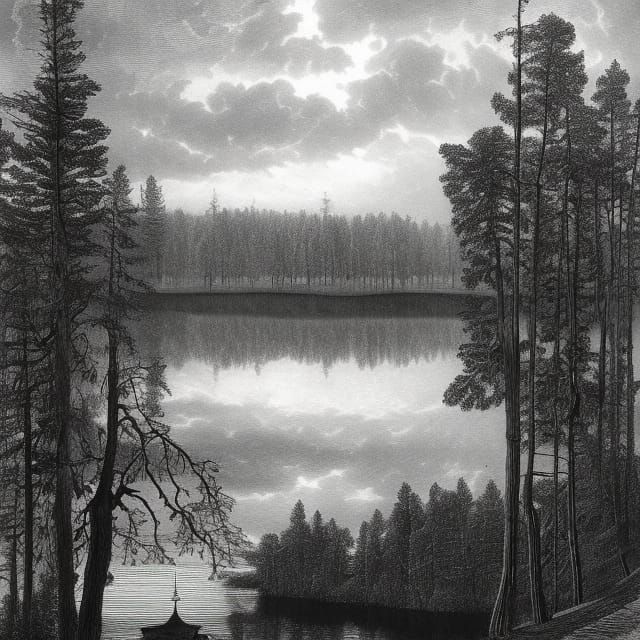 "A beautiful pairing hyperdetailed, fall season at black forest in Lithuania" undefined