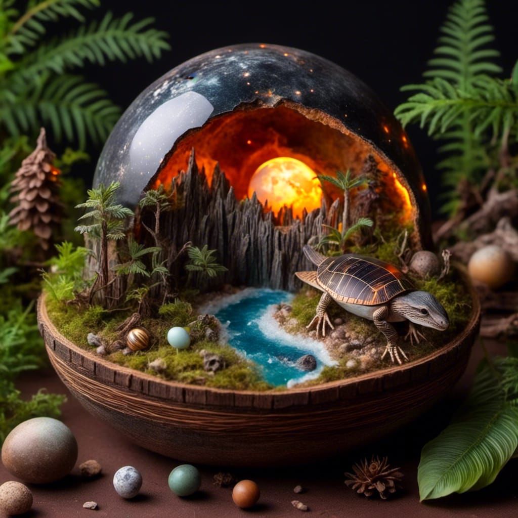 solar system  in a   <lora:Resin Egg:1.0> shoebox diorama
