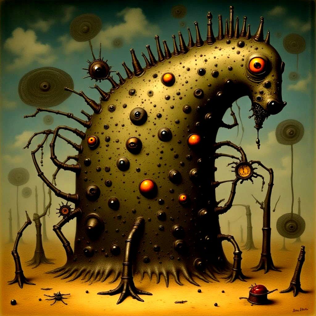 <lora:NIGHTMARE ENGINE:1.0> Surreal horror by Salvador Dali
