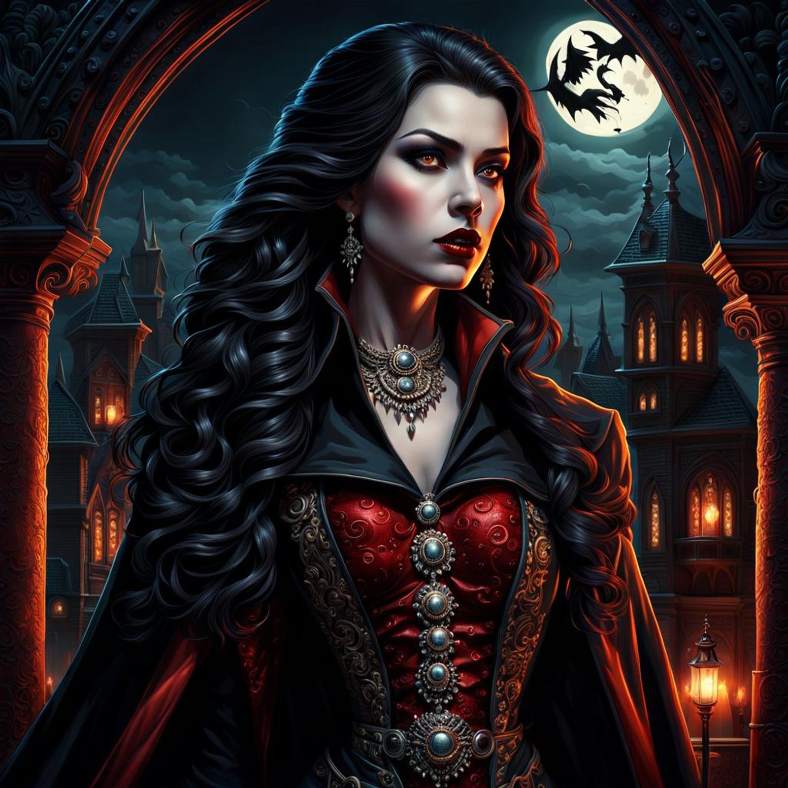 Vampire Queen Creatures Of The Night - AI Generated Artwork - NightCafe ...