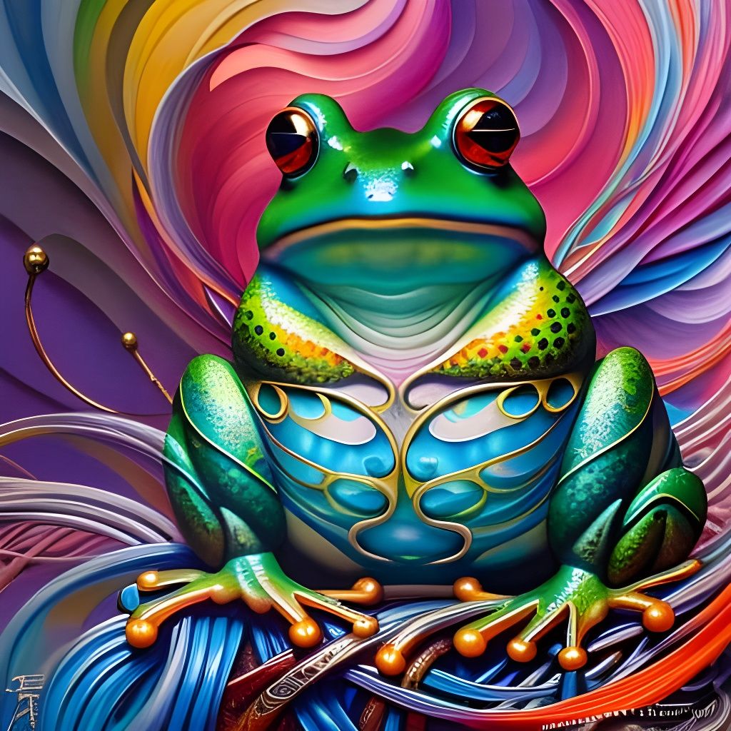 Hypno Frog  by @WhiteHatGFX