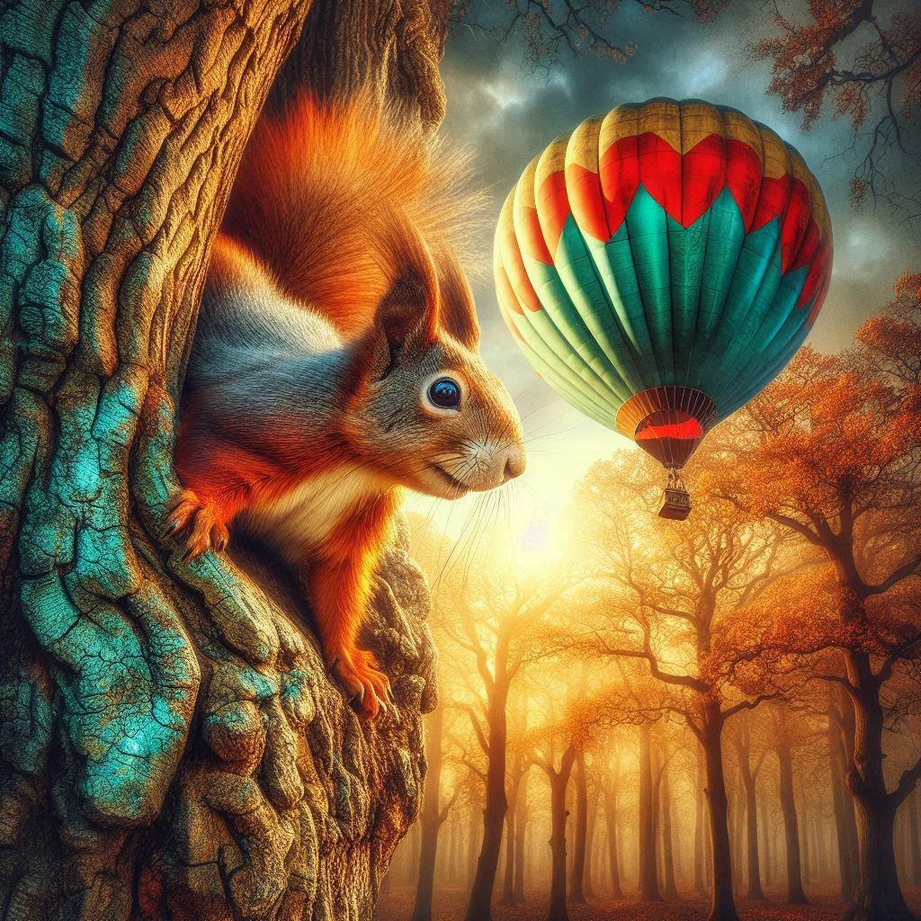 The squirrel and the hot air balloon