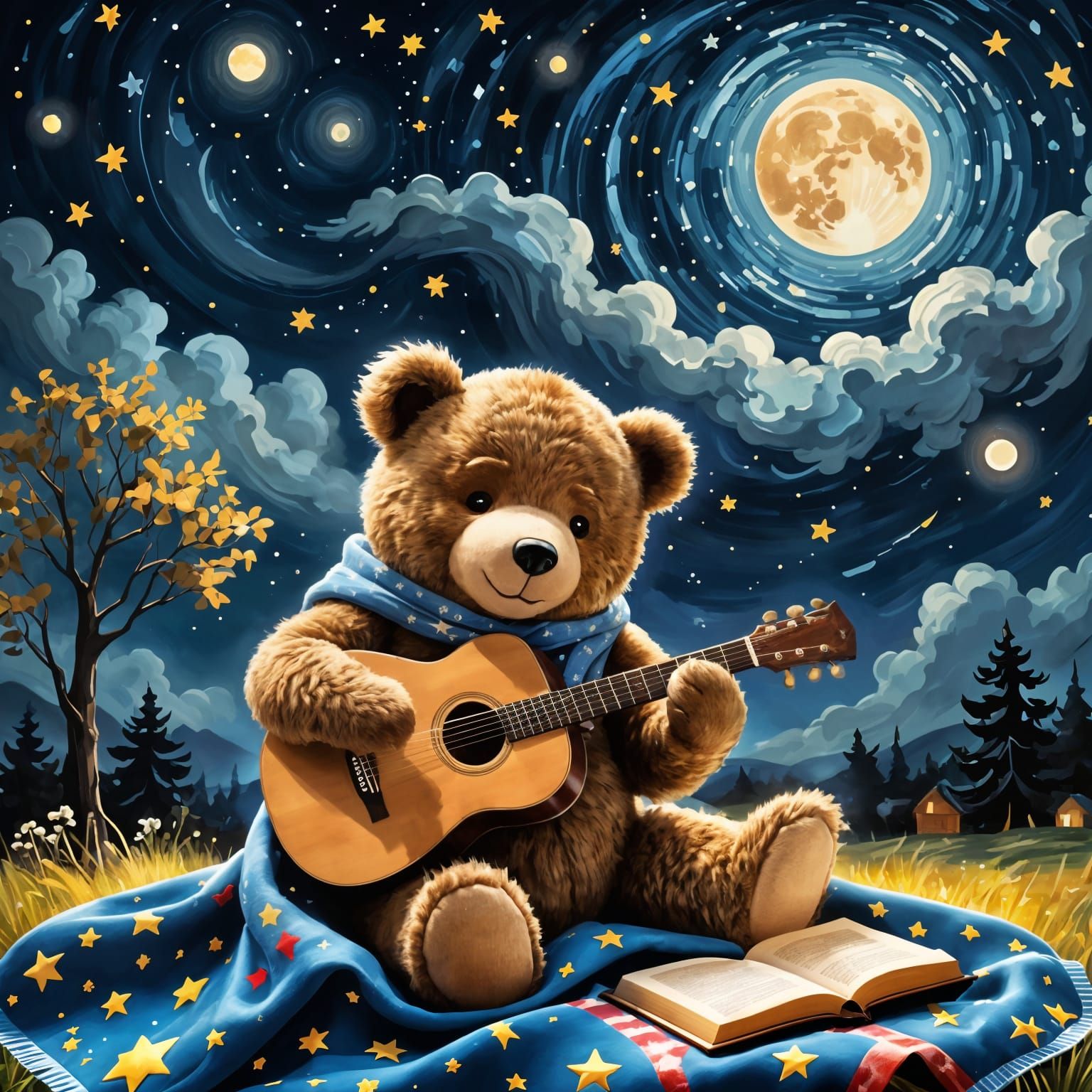 Lullaby Beneath the Moonlit Sky  by @Artless