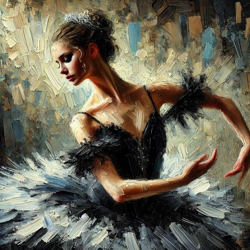 A Black Swan's Dance Through Shadows and Light