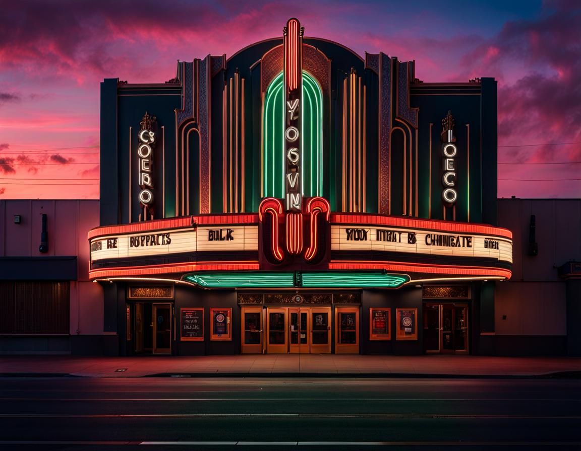 art deco movie theatre