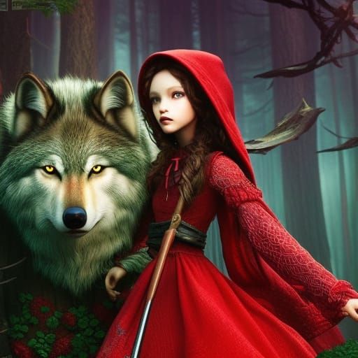 Little Red Ridding Hood - AI Generated Artwork - NightCafe Creator