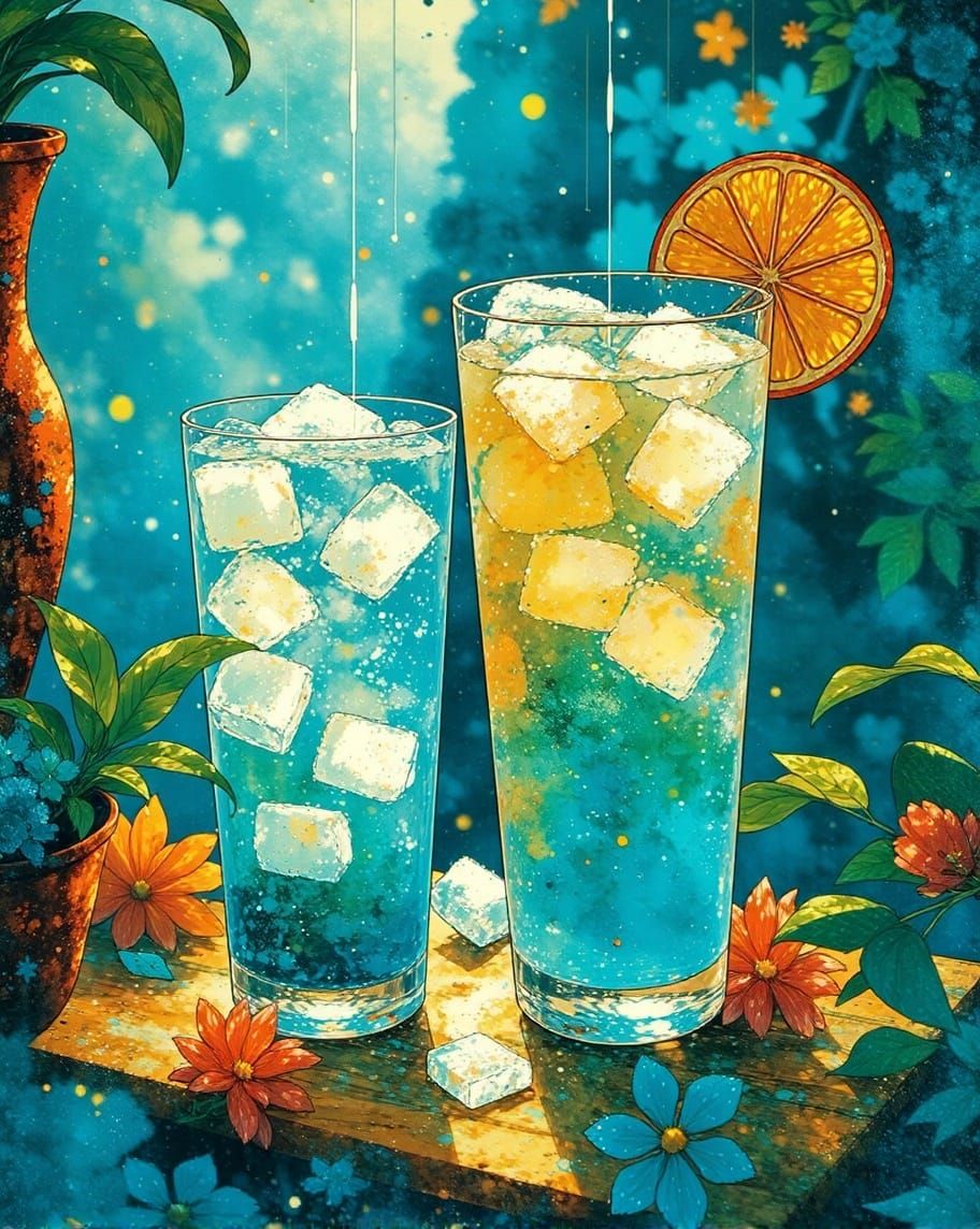 Blue Curacao With  Vodka - Summer Magic
