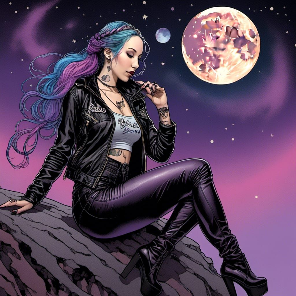 Danika applying lipstick