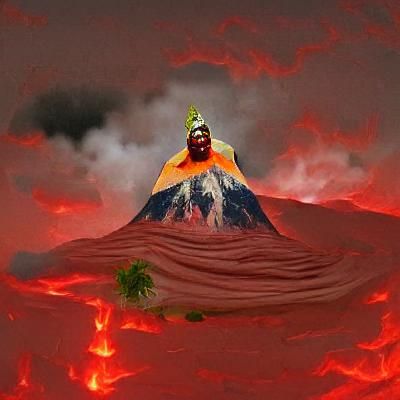 the volcano god