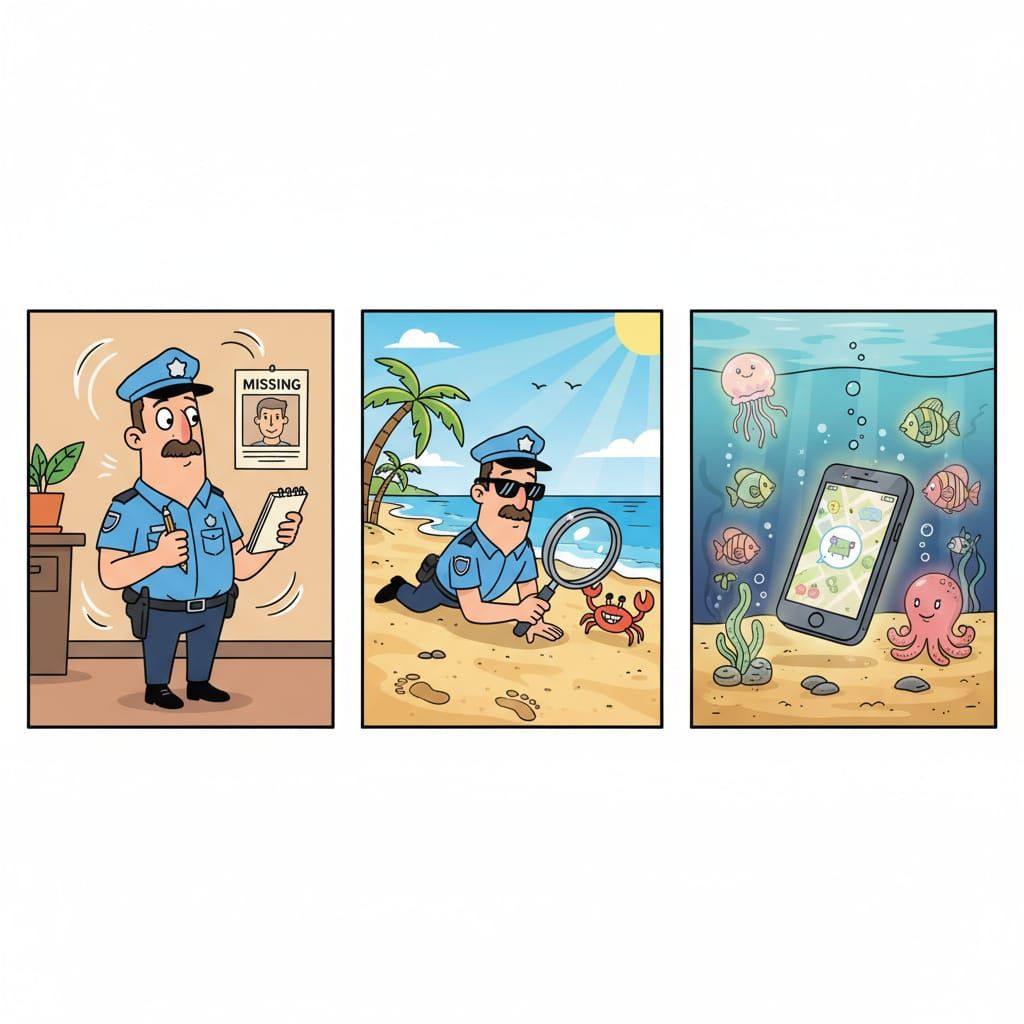 Police Officer Investigates Missing Person, Finds iPhone Und...