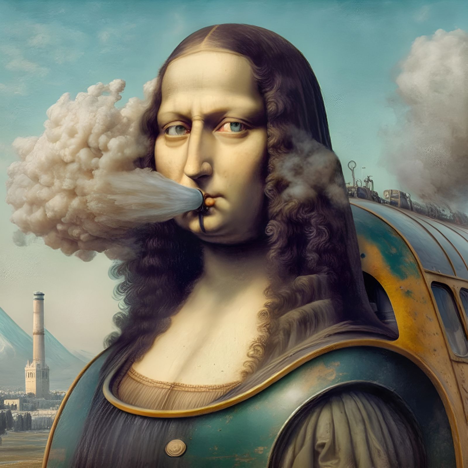 Midjourney v4: Blowna Lisa