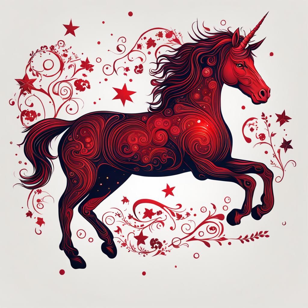 red unicorn                                        