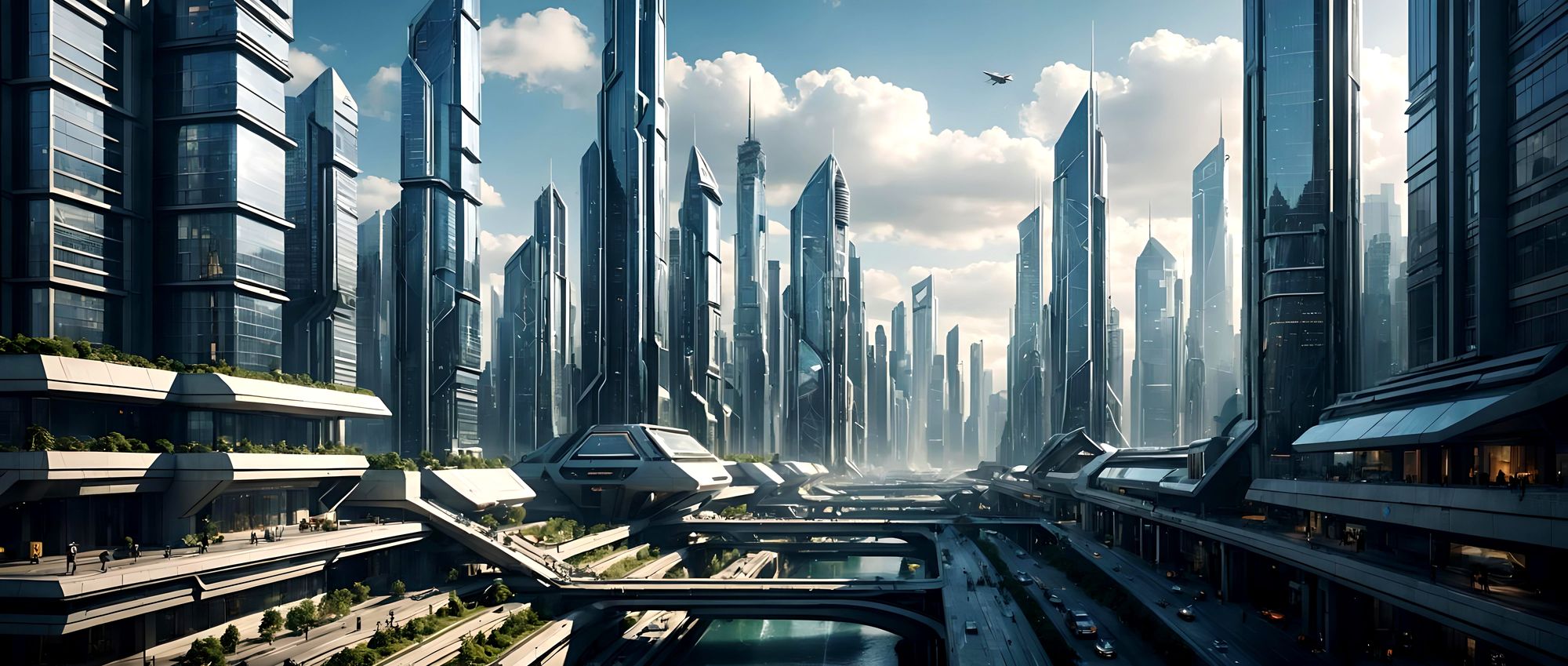 Make city futuristic 