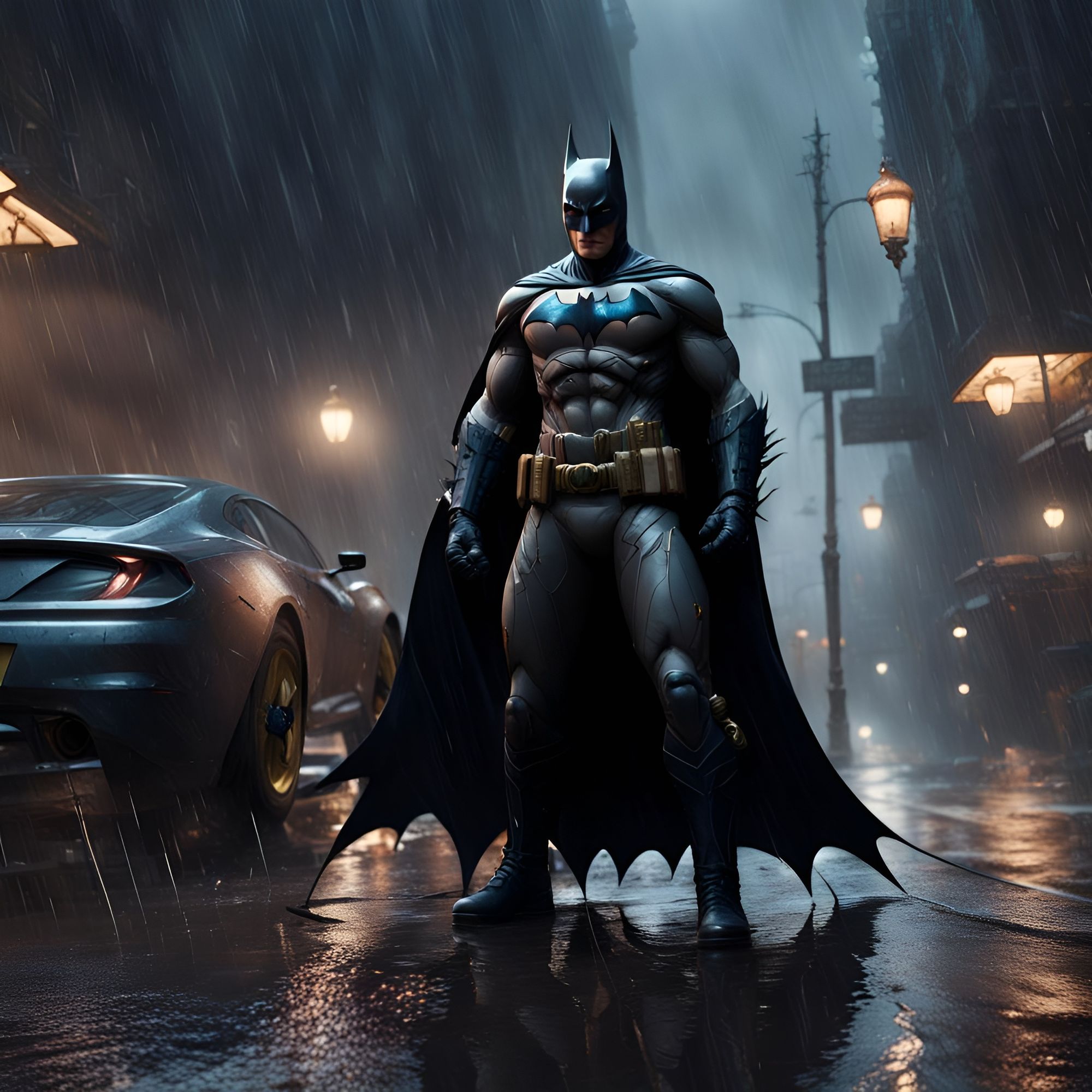 Batman in the rain. : r/nightcafe