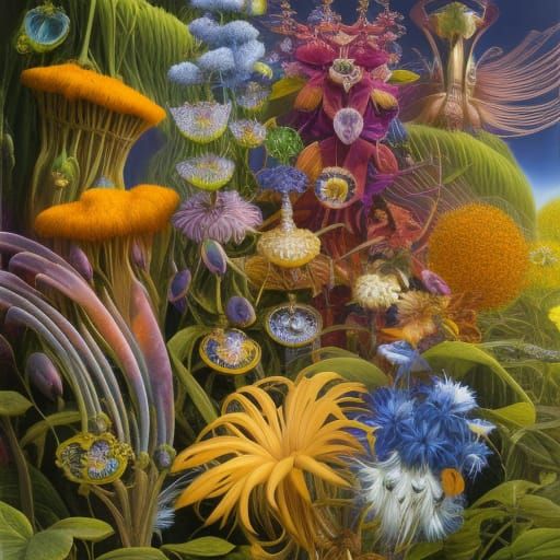 1/3 fill, golden-halo parade of plants!!! Rodney Matthews Gu...