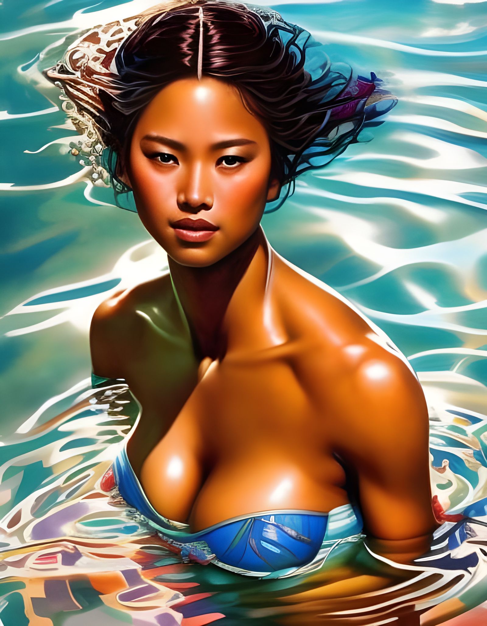 Gorgeous Filipino Supermodel relaxing at the club - AI Generated Artwork -  NightCafe Creator