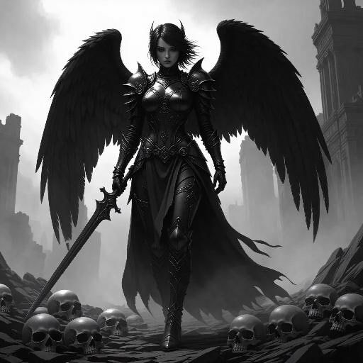 female Dark Angel Warrior