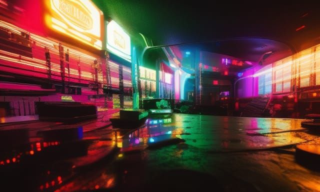 Neon Nightlife - AI Generated Artwork - NightCafe Creator