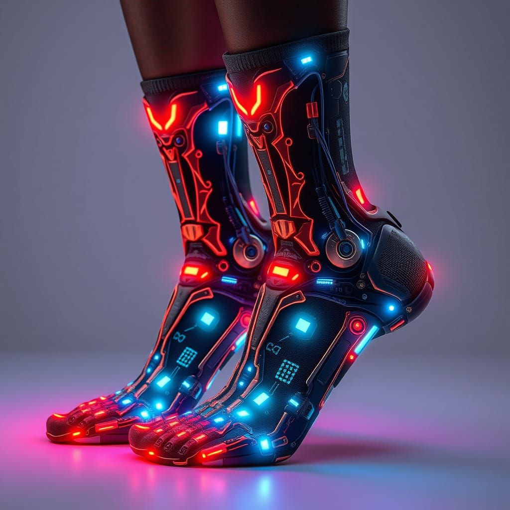Cybernetic Socks  by @Ride the Wind DM
