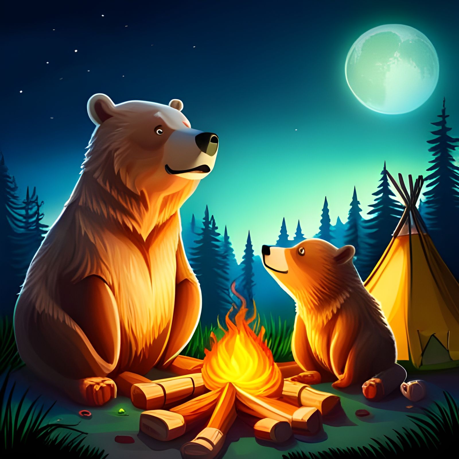 Father and son camping weekend.    by @Kim