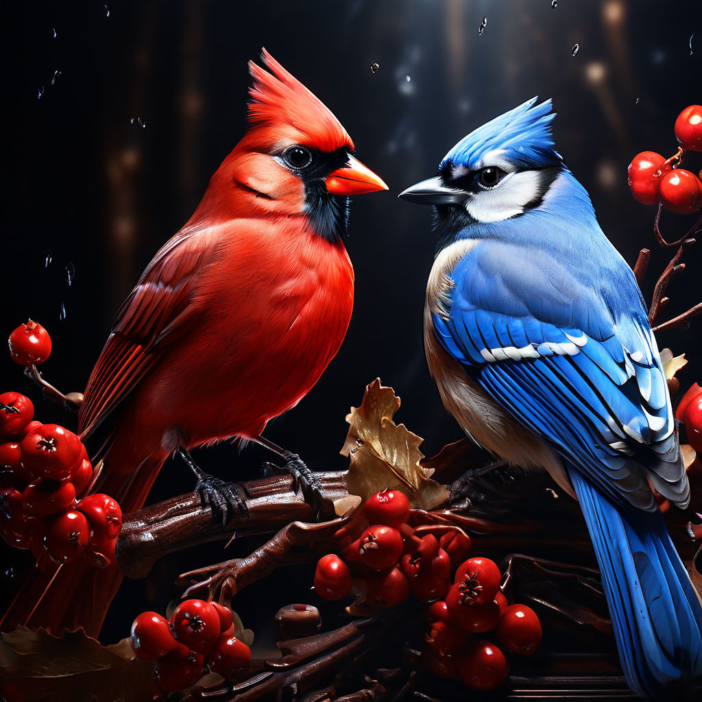 Blue Jay and Cardinal 2