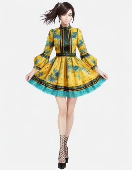 Light hot girl style dress(outfit design)(whole body)