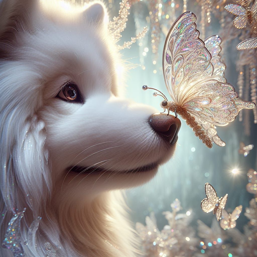 butterfly on her nose  by @Enya