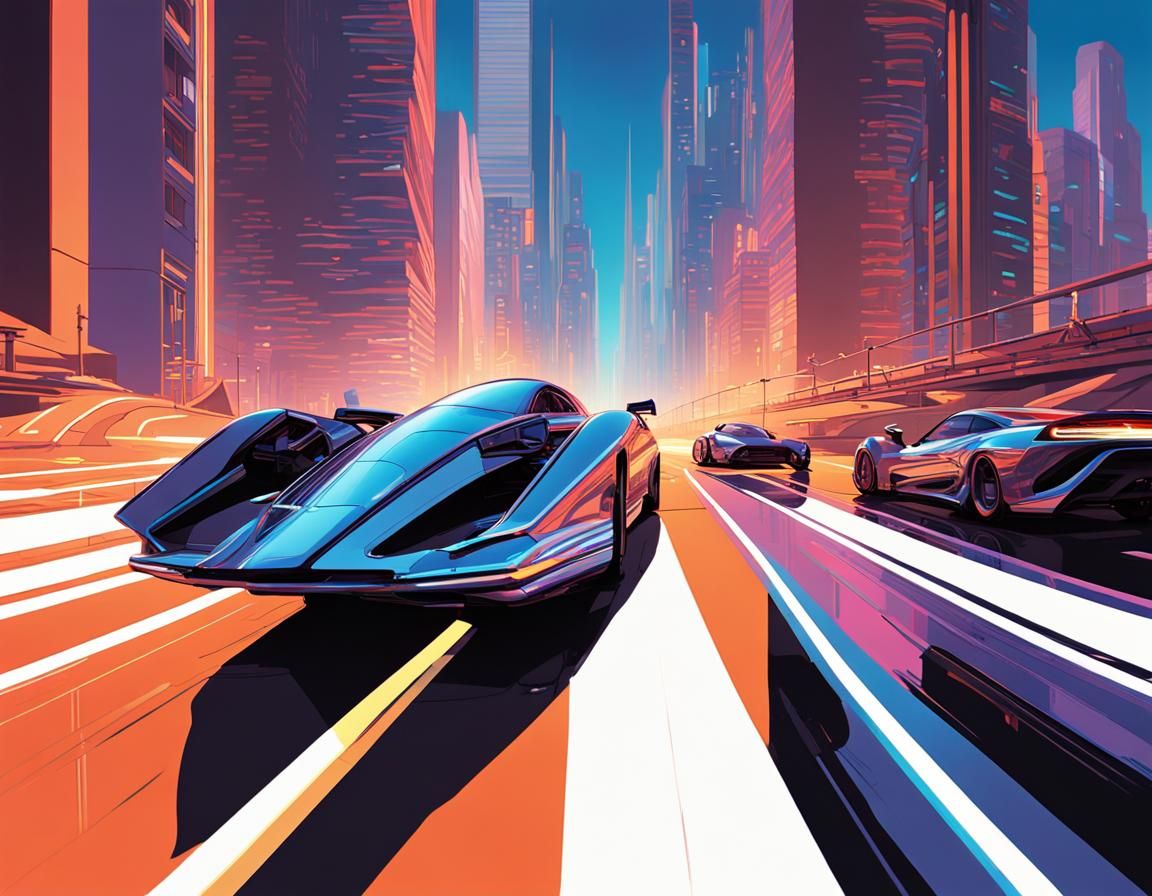 16k resolution, art inspired by Syd Mead's visionary futuris...