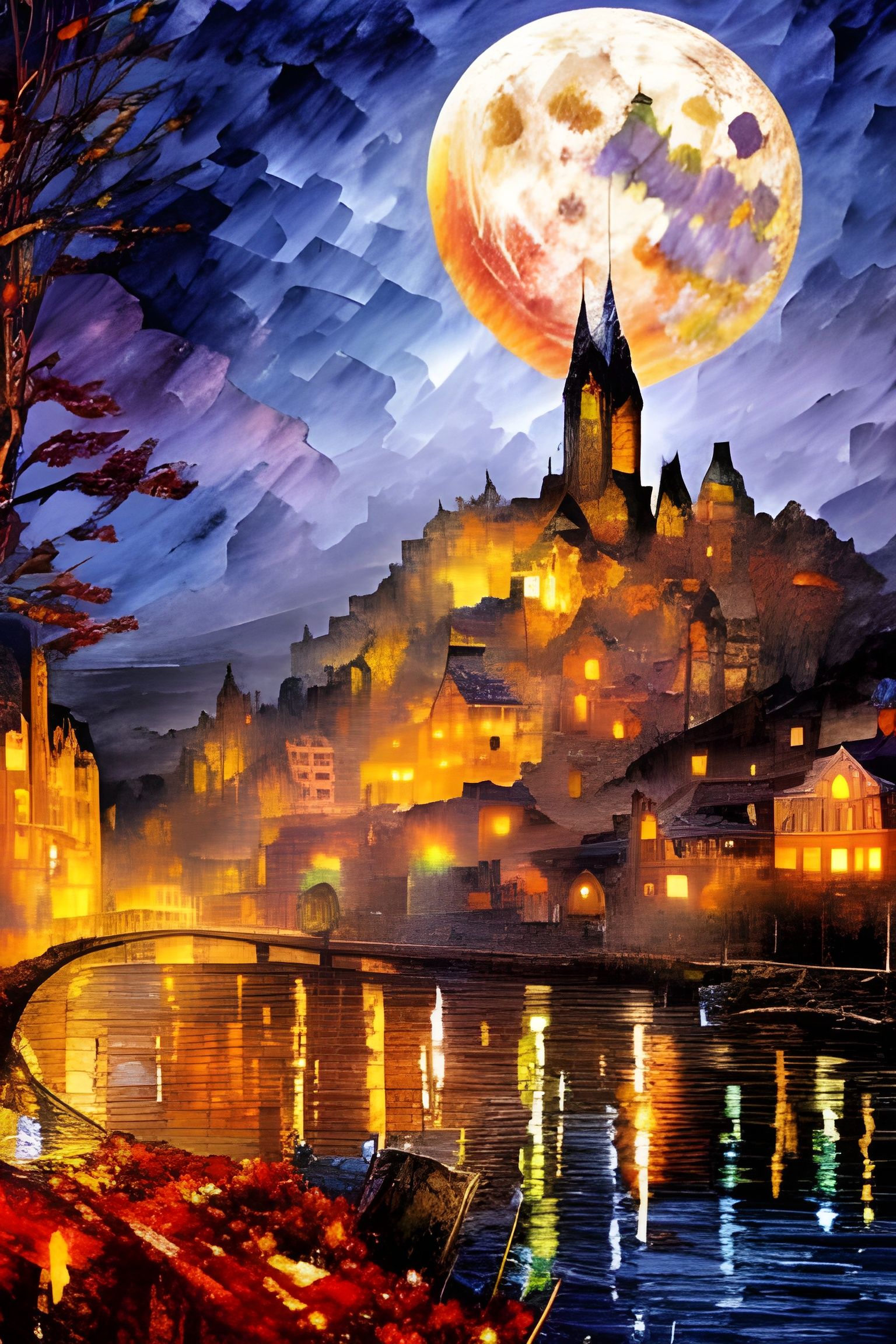 A Red Moon Night