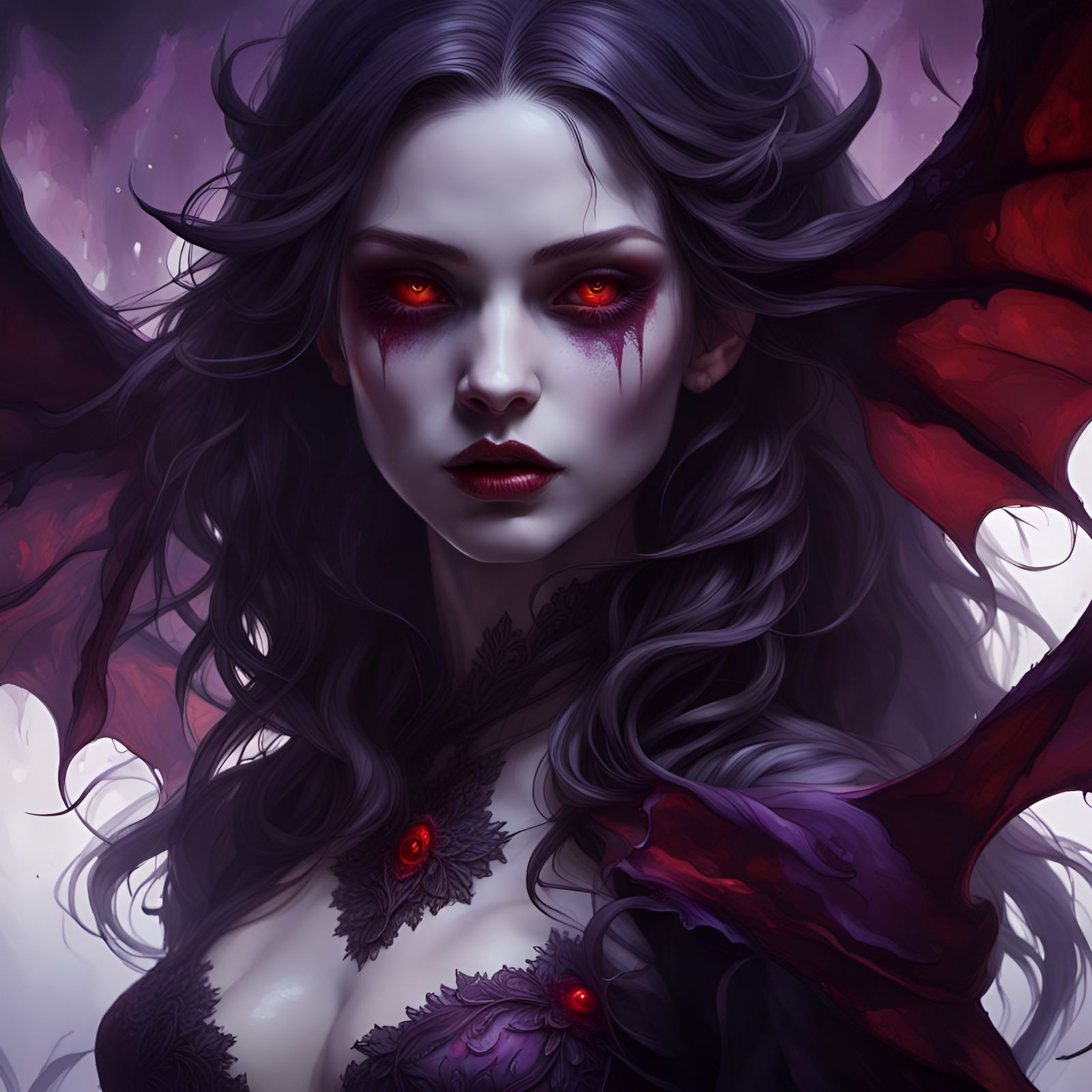 Vampire girl - AI Generated Artwork - NightCafe Creator