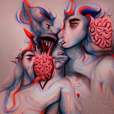 Demons devouring minds and hearts